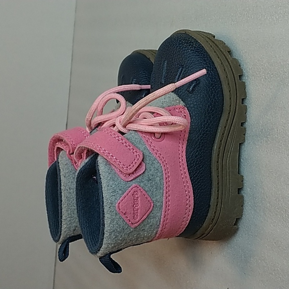 Carter's Navy and Pink Kids Boots Size 5